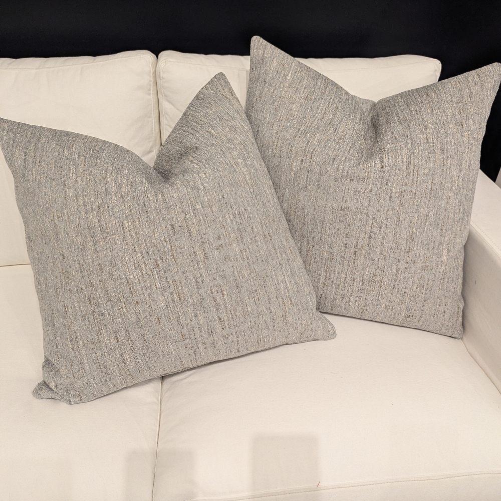Elegant Gray Throw Pillow Set